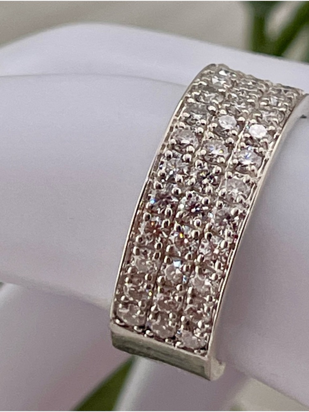 1.35ct Diamond Ring band 925 Sterling Silver. Wide band - Picture 12 of 12